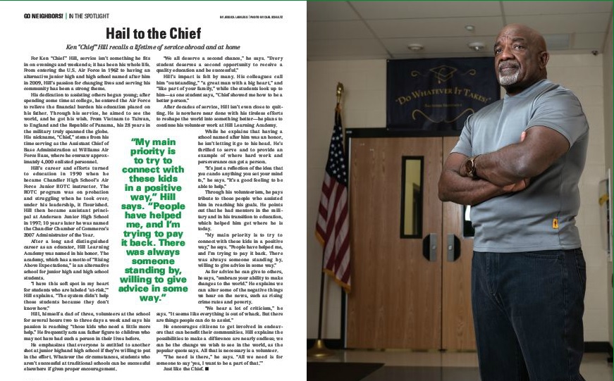 Photo of Ken "Chief" Hill, the article's subject
