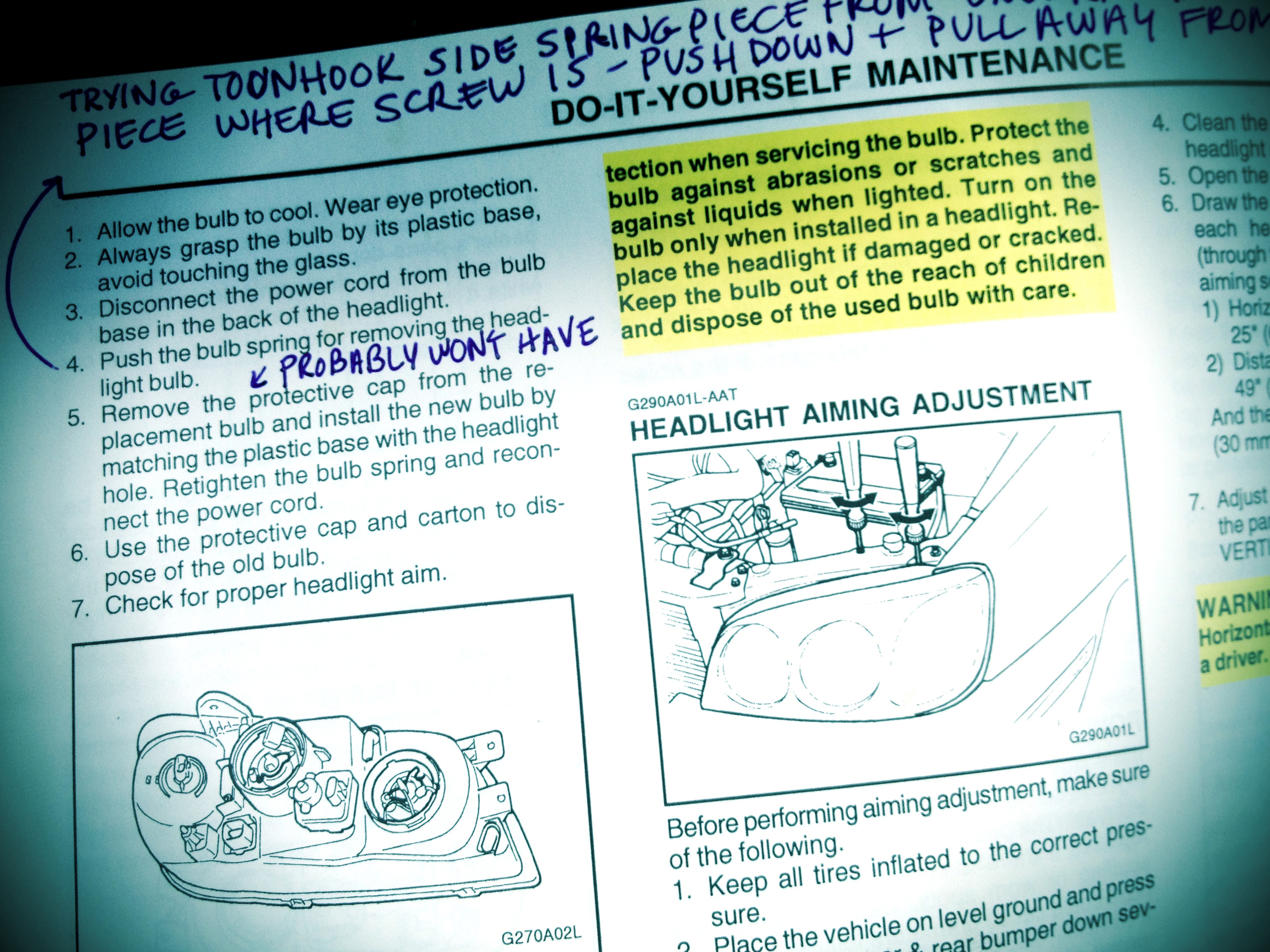 Photo of car manual