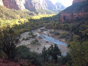Photo of river and cliffs in Zion National Park